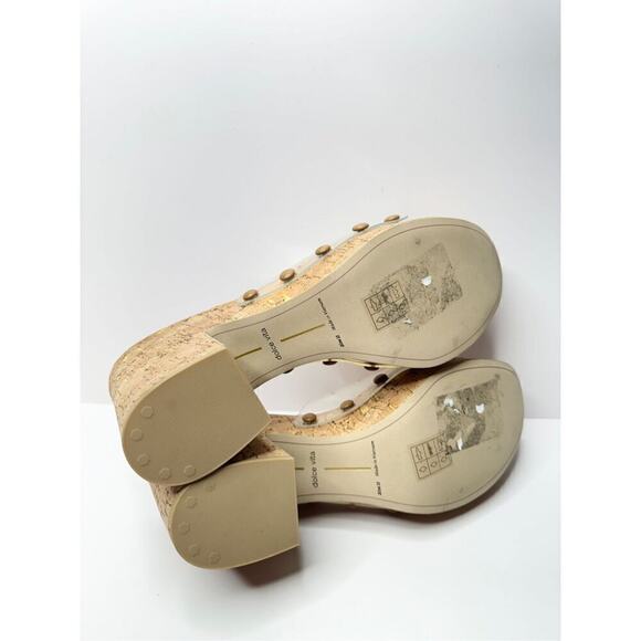 Dolce Vita Sandals Womens Size 11 Crystal Vinyl Slip On Platform New - Picture 9 of 10